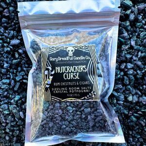 Nutcracker's Curse Sizzling Room Salt Crystal Potpourri: Rum Chestnuts & Cigars